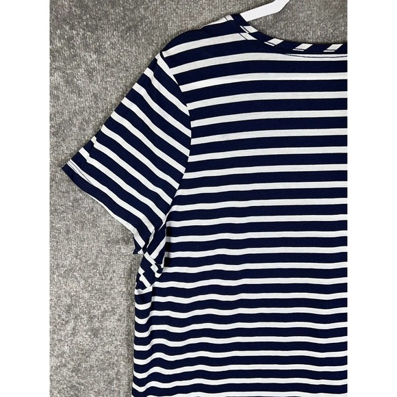 Lane Bryant Striped WINE NOT Tunic Top Womens Size 18/20 Blue White Short Sleeve - Picture 9 of 14